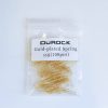 A Pack of one hundred gold plated Durock mechanical switch springs with 55 grams bottom out weight.