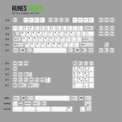 JC Studio Runes Keycap Set Dye-Sub PBT - KeebsForAll