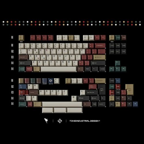 Keykobo Retro Mixed Lights R2 Keycap Set - KeebsForAll