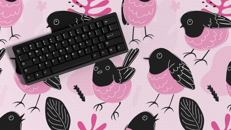 Pink Robin Deskmats - KeebsForAll